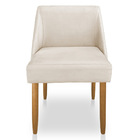 Kit 06 Cadeiras Poltona Juliana Suede Bege Pés Palito Castanh