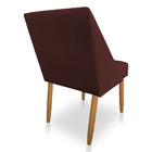 Kit 06 Cadeiras Poltona Juliana Suede Marsala Pés Palito Cast