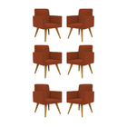 Kit 06 Cadeiras Poltronas Decorativa - Escritório - Recepção
