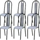 Kit 06 Cadeiras Tubular 058 Assento Grafiato