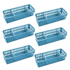 Kit 06 Cestos Organizadores 11x32cm Com Divisórias - Wp Conne