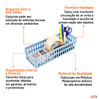 Kit 06 Cestos Organizadores 11x32cm Slim 2 5 Litros - Wp Conn