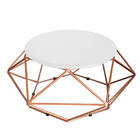 Kit 06 Mesa De Centro Life Industrial Pé Ferro Bronze Tampo M