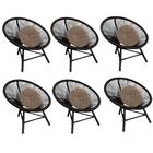 Kit 06 Poltrona Cadeira Suede Bege