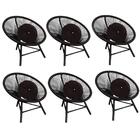 Kit 06 Poltrona Cadeira Suede Marrom