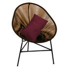 Kit 06 Poltrona Cadeira Suede Marsala Bordô