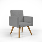 Kit 06 Poltronas Decorativa Recepção Oferta Balaqui Linho Lin