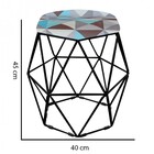 Kit 06 Puff Banqueta Aramado Luna Para Penteadeira Hexágono B