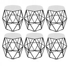 Kit 06 Puff Banqueta Aramado Luna Para Penteadeira Hexágono B