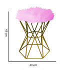 Kit 06 Puff Banqueta Louis Aramado Hexágono Para Penteadeira