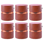 Kit 06 Puffs Bancos Decorativos Redondo Porto 49x43cm Corano