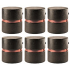 Kit 06 Puffs Bancos Decorativos Redondo Porto 49x43cm Corano