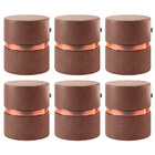 Kit 06 Puffs Bancos Decorativos Redondo Porto 49x43cm Corano