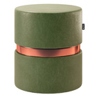 Kit 06 Puffs Bancos Decorativos Redondo Porto 49x43cm Corano