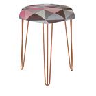 Kit 06 Puffs Banqueta Alta Bita Industrial Pé De