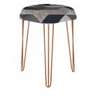 Kit 06 Puffs Banqueta Alta Bita Industrial Pé De