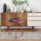 Kit 06 Puffs Banqueta Alta Bita Industrial Pé De Mandala