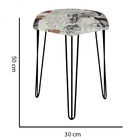 Kit 06 Puffs Banqueta Alta Bita Industrial Sala Penteadeira P