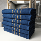 Kit 06 Toalhas De Banho Dubai 70x130cm 100% Algodão 330g/m² Ó