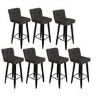 Kit 07 Banqueta Alta Cinza