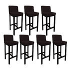 Kit 07 Banqueta Alta Com Encosto Aila Cozinha Balcão Bistrô B