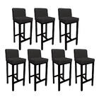 Kit 07 Banqueta Alta Com Encosto Aila Cozinha Balcão Bistrô B