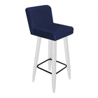 Kit 07 Banqueta Alta Com Encosto Lana Para Cozinha Bar Balcão