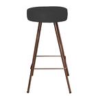 Kit 07 Banqueta Alta Laisa Bronze Suede Preto