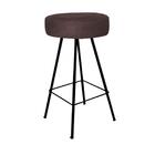 Kit 07 Banqueta Alta Laisa Preto Corino Marrom