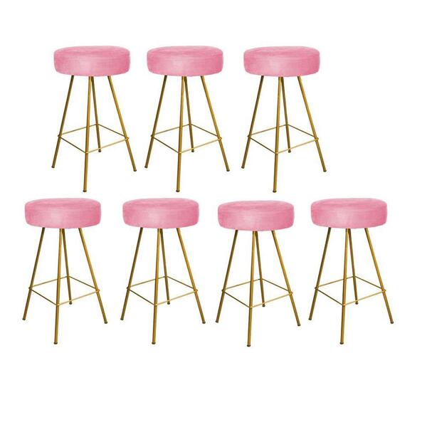 Kit 07 Banqueta Alta Laisa Suede Rose Gold