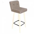 Kit 07 Banqueta Alta Lana Branco Bege