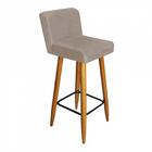 Kit 07 Banqueta Alta Lana Castanho Bege