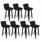 Kit 07 Banqueta Alta Lana Preto Preto