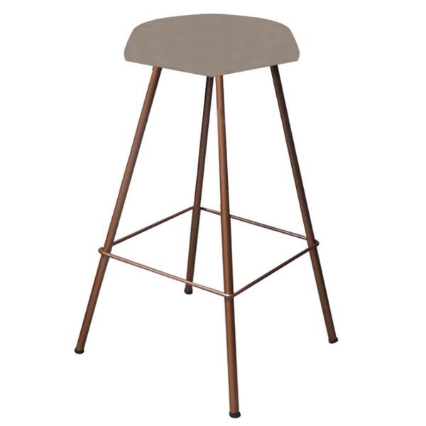 Kit 07 Banqueta Alta Lari Eiffel Suede Bege