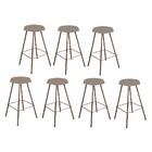 Kit 07 Banqueta Alta Lari Eiffel Suede Bege