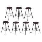 Kit 07 Banqueta Alta Lari Preto Marrom