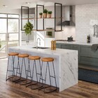 Kit 07 Banqueta Alta Lena Industrial Cozinha Bar Balcão Bistr