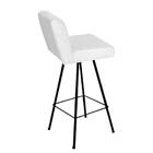 Kit 07 Banqueta Alta Lexi Preto Corino Branco