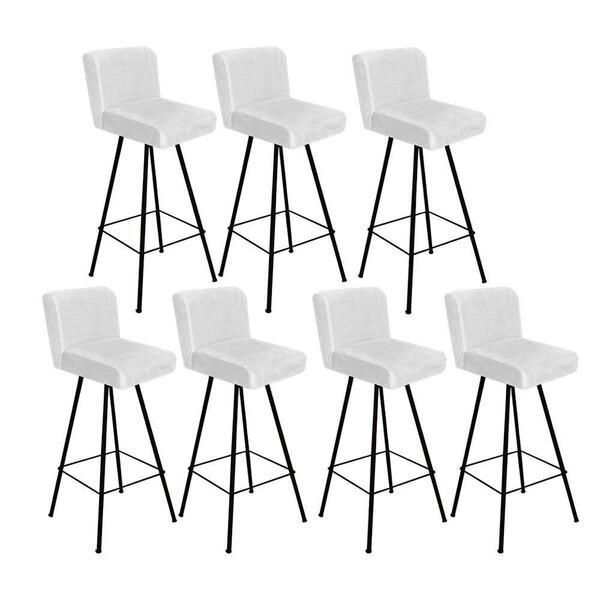 Kit 07 Banqueta Alta Lexi Preto Corino Branco