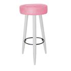 Kit 07 Banqueta Alta Lia Branco Suede Rose Gold