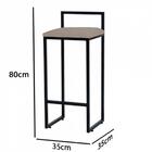 Kit 07 Banqueta Alta Lina Preto Bege