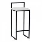 Kit 07 Banqueta Alta Lina Preto Branco