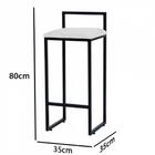 Kit 07 Banqueta Alta Lina Preto Branco