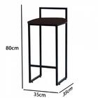 Kit 07 Banqueta Alta Lina Preto Corino Marrom