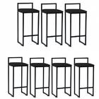 Kit 07 Banqueta Alta Lina Preto Corino Preto