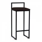 Kit 07 Banqueta Alta Lina Preto Marrom