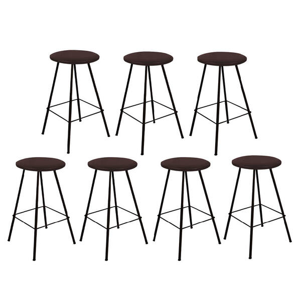 Kit 07 Banqueta Alta Loni Eiffel Industrial Cozinha Bar Balcã