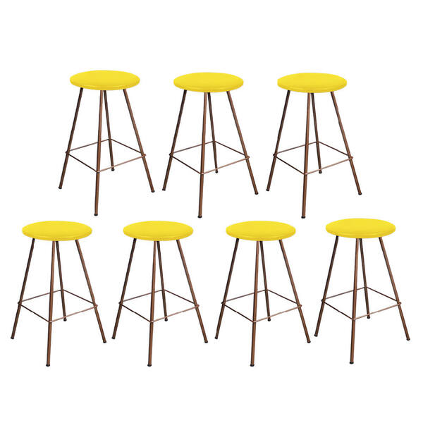 Kit 07 Banqueta Alta Loni Eiffel Industrial Cozinha Bar Balcã