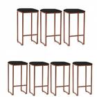 Kit 07 Banqueta Alta Lua Preto