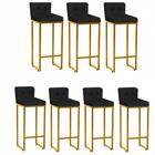 Kit 07 Banqueta Alta Lucca Preto